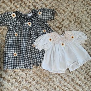 Zara Smocked embroidered toddler dress and blouse